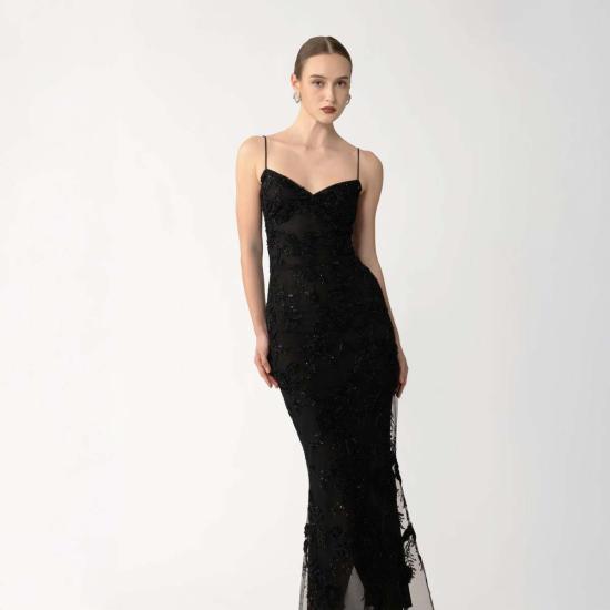  사우 리 롱 원피스 새미 드레스 블랙 - SAU LEE