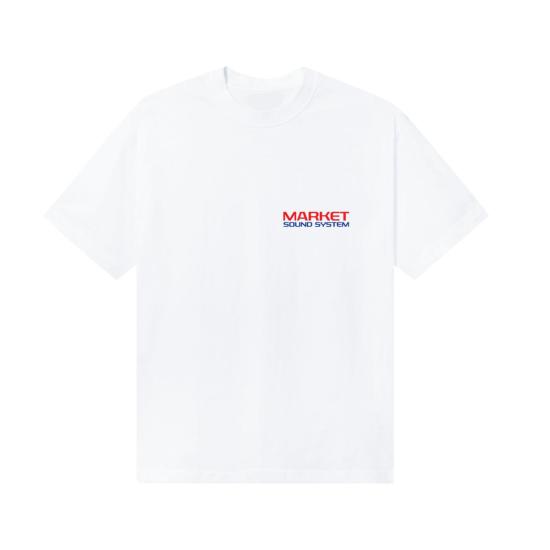  마켓 반팔 티셔츠 스피커 노커 티셔츠 화이트 - MARKET