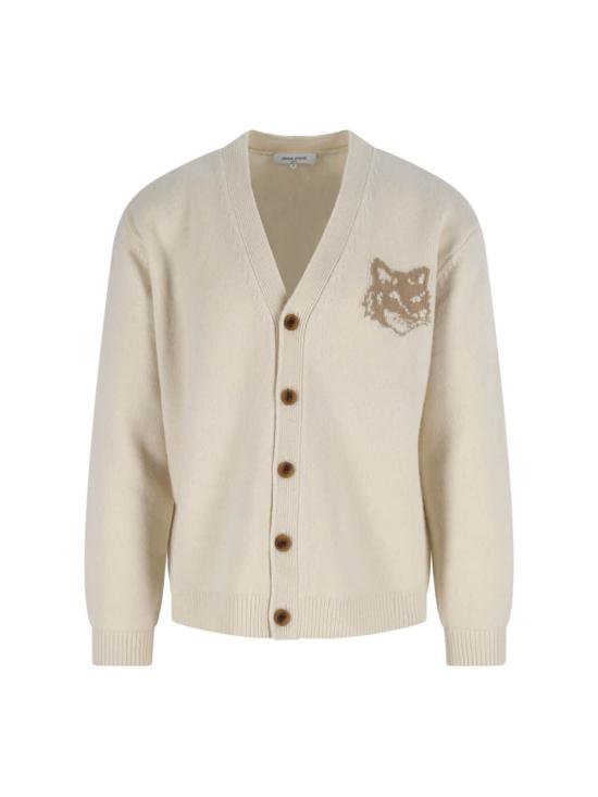  메종키츠네 가디건 메종 키츠네 폭스 헤드 카디건 크림