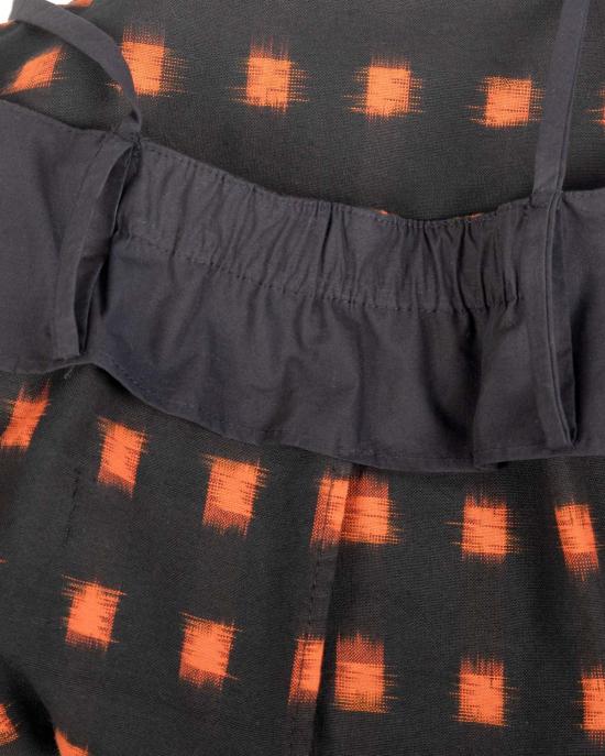  론 블라우스 Lwn Neri 슬립 탑 Flame Pixel Handloom Ikat - LWN