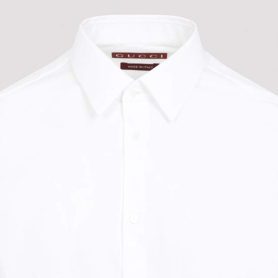  구찌 셔츠 스트레치 포플린 셔츠 화이트 - GUCCI