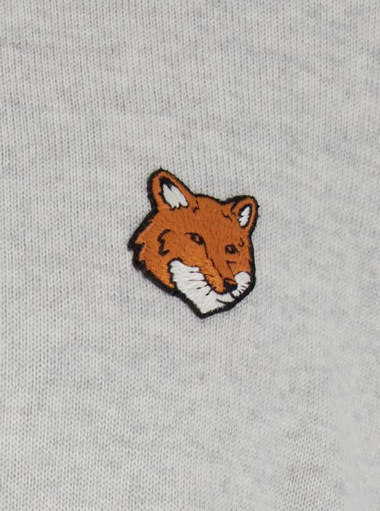  메종키츠네 스웨터 메종 키츠네 여우 패치 크루넥  (그레이) - MAISON KITSUNE