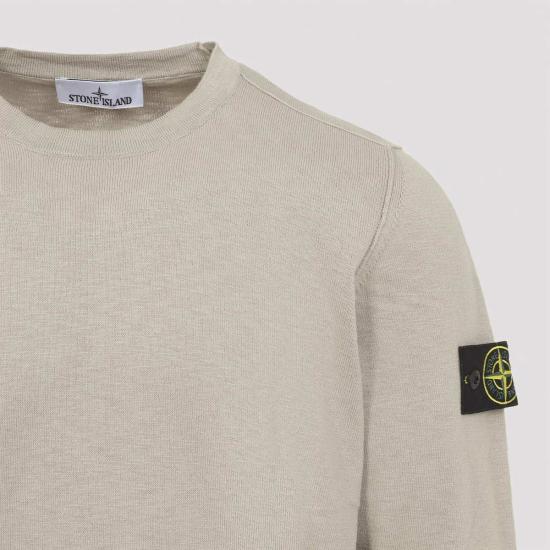  스톤 아일랜드 스웨터 크루넥 풀오버 , 사막 모래색 - STONE ISLAND