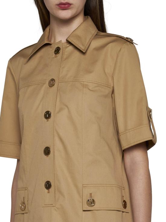  토리버치 숏 원피스 캠프 미니 드레스 사파리 샌드 - TORY BURCH