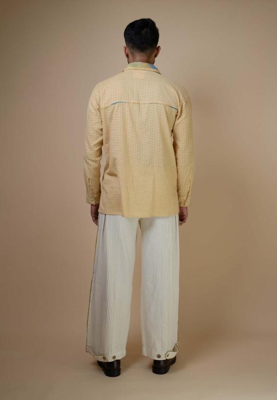  IKKIVI 스트레이트 팬츠 이키비 메도우즈 유니섹스 핀턱  오프 화이트 - OTHER BRANDS