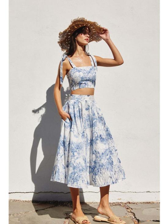  Dress Forum 민소매 티셔츠 드레스 포럼 코스트라인 타이 숄더  포슬린 - OTHER BRANDS