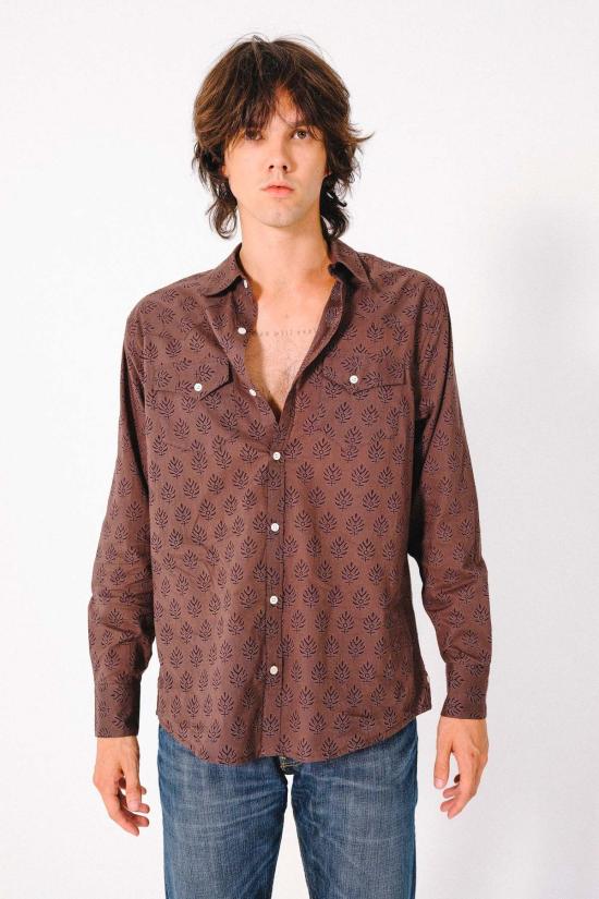  Dushyant Asthana 긴팔 셔츠 두샨트 아스타나 더 밴디트 웨스턴  구운 벽돌 무늬 - OTHER BRANDS