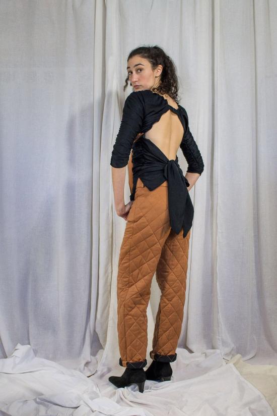  케흘러 오마지오 블라우스 칼레 러치드 타이 탑 - KAHLER OMAGGIO