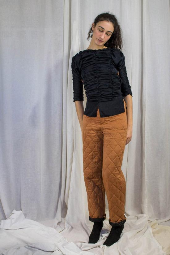  케흘러 오마지오 블라우스 칼레 러치드 타이 탑 - KAHLER OMAGGIO