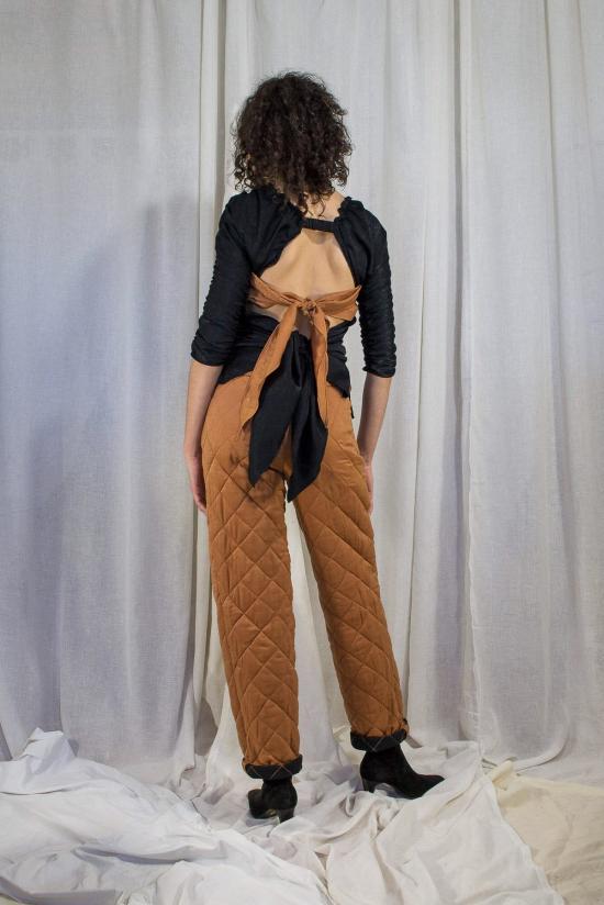  케흘러 오마지오 블라우스 칼레 러치드 타이 탑 - KAHLER OMAGGIO