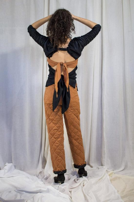  케흘러 오마지오 블라우스 칼레 러치드 타이 탑 - KAHLER OMAGGIO