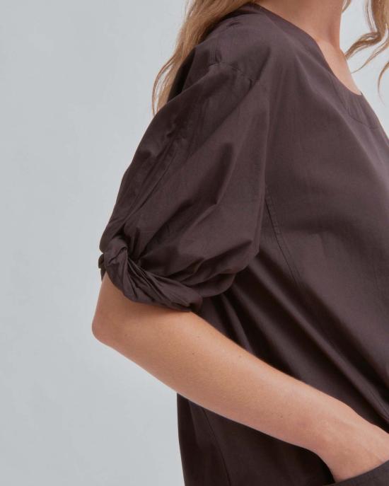  사야카 다비스 뉴욕 롱 원피스 사야카 데이비스 뉴욕 U넥 드레스 초콜릿 - SAYAKA DAVIS NEW YORK