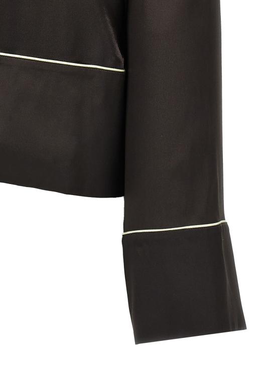  오프화이트 라운지 웨어 블랙 파자마 셔츠 - OFF WHITE