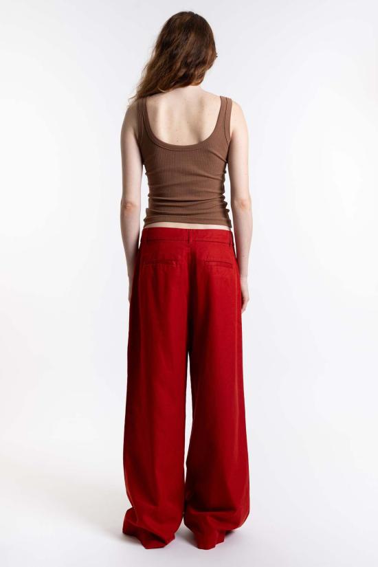  띵킹 뮤 민소매 티셔츠 씽킹 무 오터 헴프 줄리아 탑 브라운 - THINKING MU