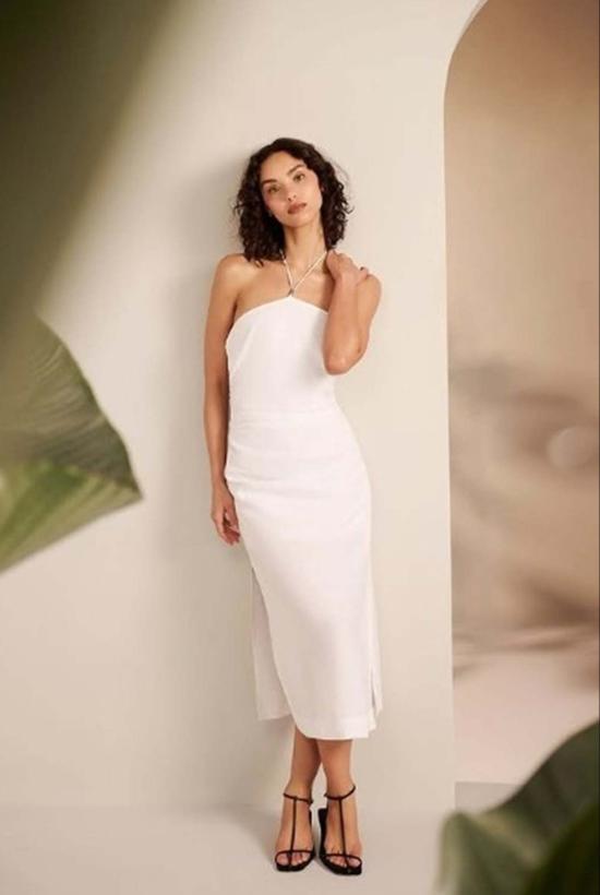  Onia 숏 원피스 오니아 러플 홀터 드레스