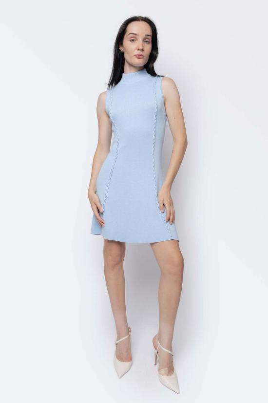  FANG NYC 숏 원피스 팡 체인 링크 니트 터틀넥 드레스 베이비 블루