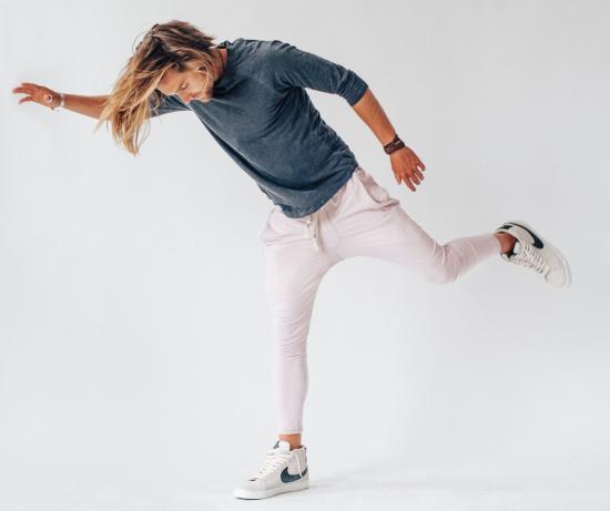  크로우 컬렉티브 트레이닝/조거 팬츠 크로우 콜렉티브 저니 팬츠 핑크 오팔 - CROW COLLECTIVE