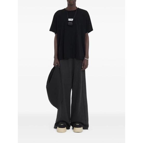  MM6 메종마르지엘라 반팔 티셔츠 Mm6 메종 마르지엘라 티셔츠 블랙 - MM6 MAISON MARGIELA