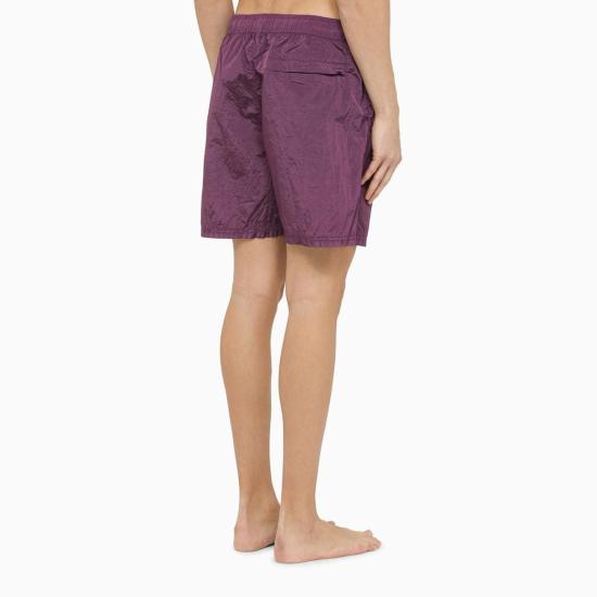  스톤 아일랜드 숏팬츠 마젠타 나일론 수영 반바지 - STONE ISLAND