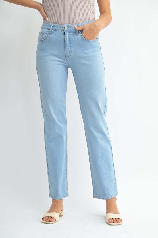  저스트 블랙 데님 데님 팬츠 소프트 90년대 스트레이트 진 다크 데님