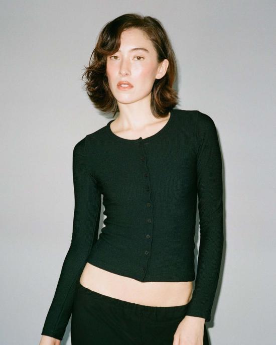  질 로드리게즈 가디건 길 로드리게즈 써멀 소피 카디건 블랙