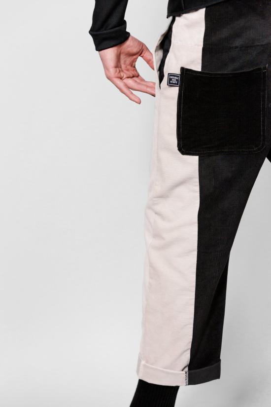  엠 프레스 스트레이트 팬츠 M 사이즈 패널 코듀로이 팬츠 블랙 - M PRESS