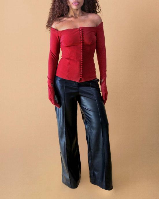  Leigh NY 스트레이트 팬츠 리 니 마야 팬츠