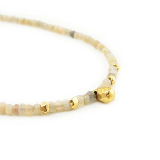  목걸이/팬던트 컬렉션 1304 물방울 모양 문스톤 목걸이 - OTHER BRANDS