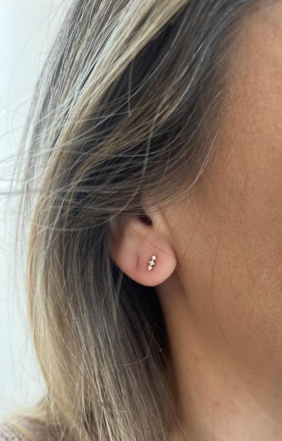  LA KAISER 이어링 셀레스트 다이아몬드 스터드 귀걸이 - OTHER BRANDS