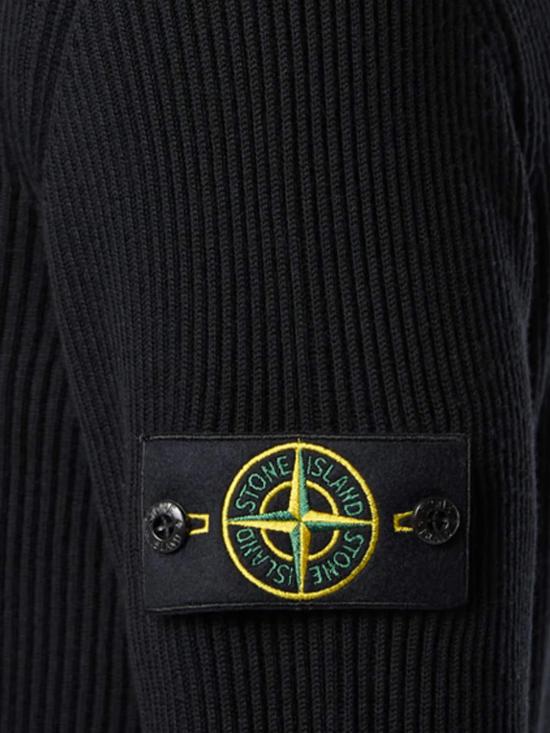  스톤 아일랜드 스웨터 인증 버진 울 터틀넥  블랙 - STONE ISLAND