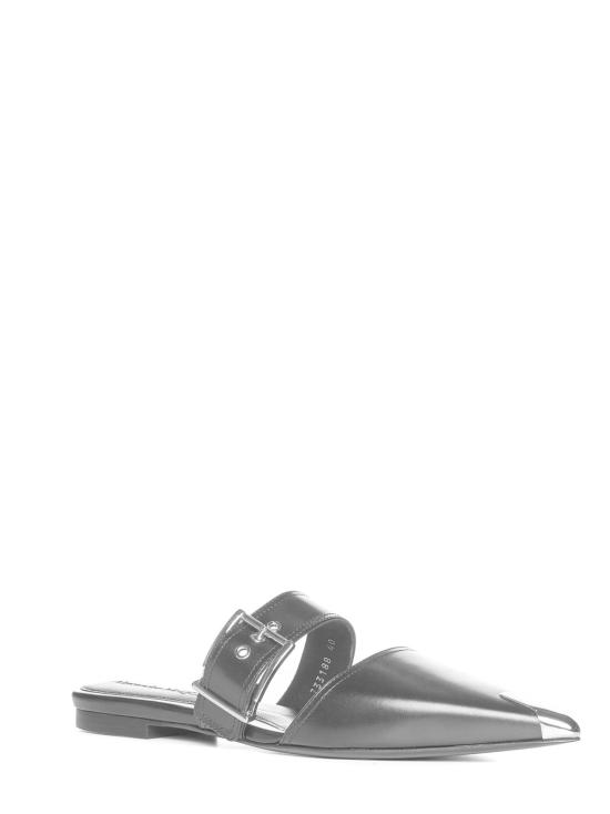  알렉산더 맥퀸 샌들 펑크 플랫  블랙 - ALEXANDER MCQUEEN