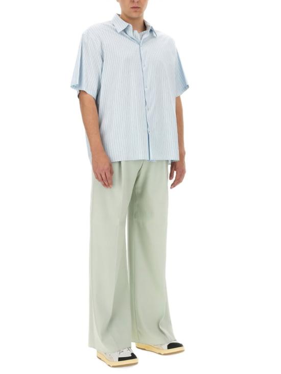  랑방 반팔 셔츠 스트라이프 셔츠 아주르 - LANVIN