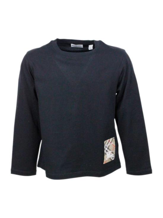  [키즈] 버버리 트레이닝 상의 아동용  티셔츠 블랙