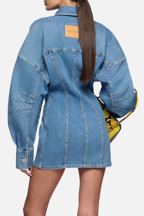  디 아티코 원피스 아티코 칼라 드레스 클리어 블루 - THE ATTICO