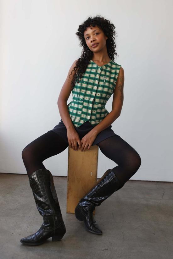  노블 베스트 플레어  체크무늬 - NOBLE