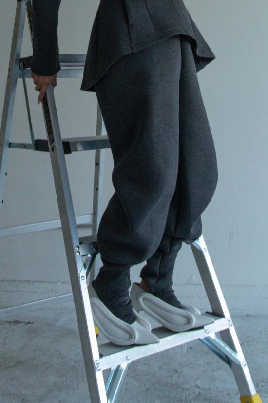  Yohei Ohno 스트레이트 팬츠 요헤이 오노 더블 저지 스터럽 팬츠