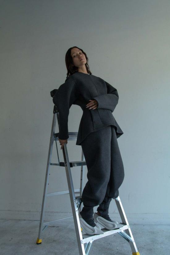  Yohei Ohno 스트레이트 팬츠 요헤이 오노 더블 저지 스터럽 팬츠 - OTHER BRANDS