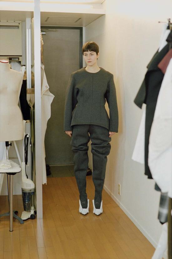  Yohei Ohno 스트레이트 팬츠 요헤이 오노 더블 저지 스터럽 팬츠 - OTHER BRANDS