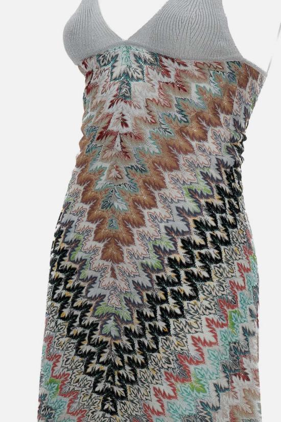  미소니 롱 원피스 미쏘니 민소매 롱 드레스 멀티컬러 - MISSONI