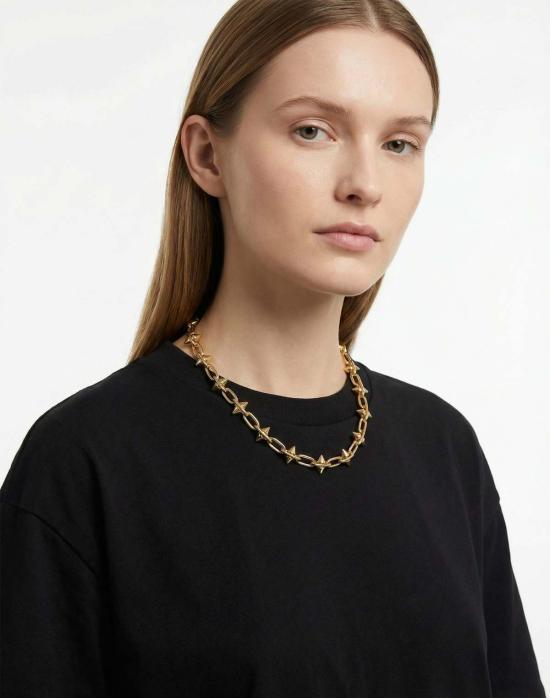  레이어스 목걸이/팬던트 골드 스파이크 목걸이 - LLAYERS