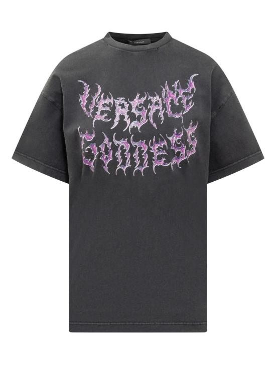  베르사체 반팔 티셔츠 여신 티셔츠 블랙