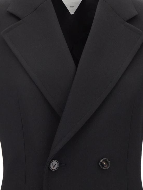  보테가베네타 트렌치 코트 보테가 베네타 컴팩트 울 코트 블랙 - BOTTEGA VENETA