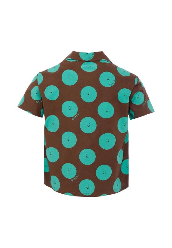  [키즈] 구찌 셔츠 스마일링 선 티셔츠 (갈색) (어린이용) - GUCCI