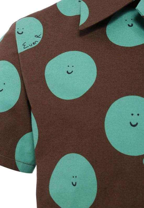  [키즈] 구찌 셔츠 스마일링 선 티셔츠 (갈색) (어린이용) - GUCCI