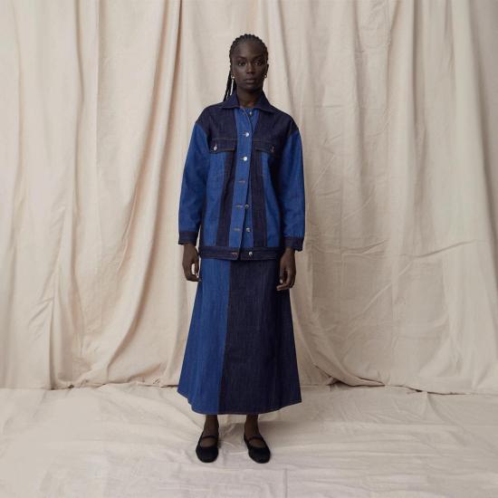  블랑카 데님 자켓 퀸 재킷 - BLANCA