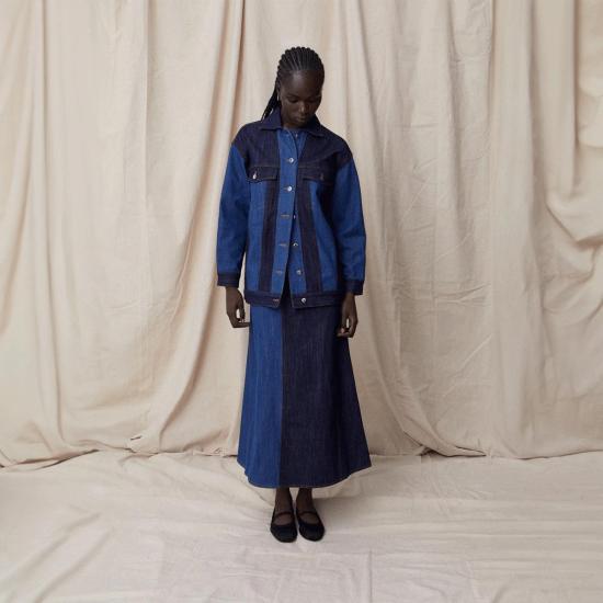  블랑카 데님 자켓 퀸 재킷 - BLANCA