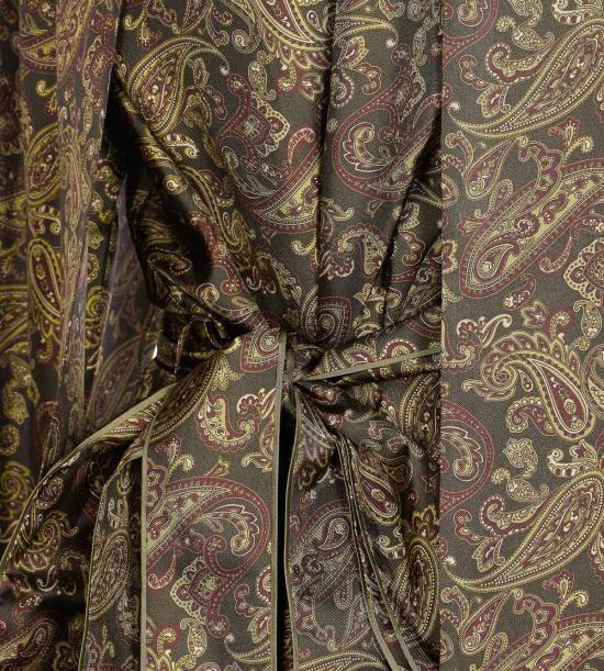  생로랑 숏 원피스 생 로랑 페이즐리 무늬 실크 드레스 - SAINT LAURENT