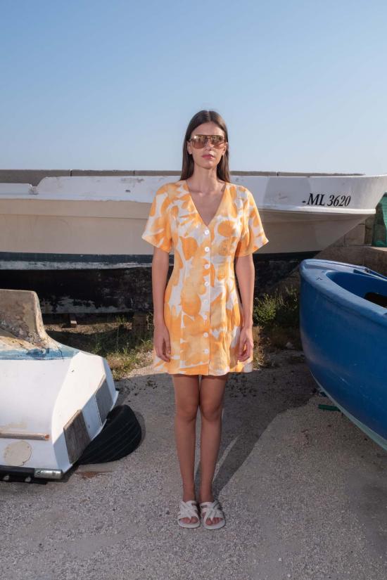  Untitled in Motion 숏 원피스 무제 움직임 시노아 드레스 파쿨라 사프란 - OTHER BRANDS