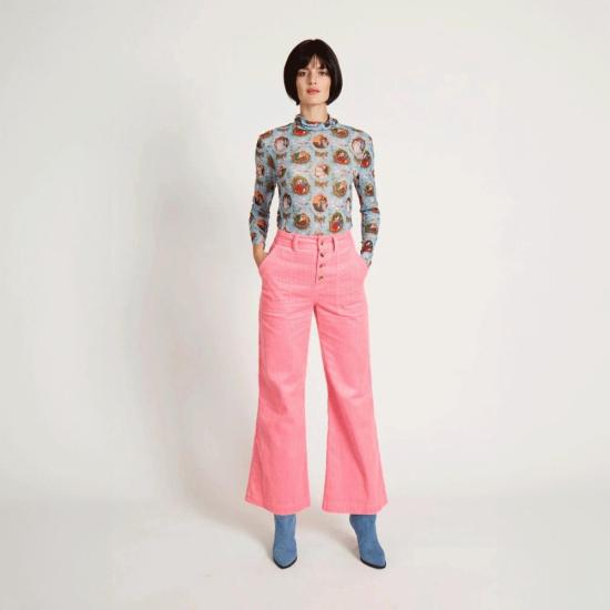  Rachel Antonoff 터틀넥 레이첼 안토노프 로맨스 탑 로맨스 프린트 - OTHER BRANDS