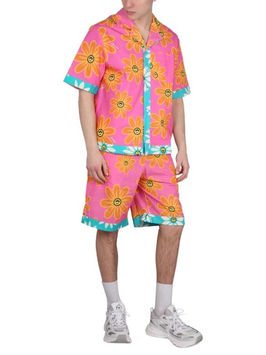  바로우 숏팬츠 배로우 해바라기 프린트 버뮤다 반바지 푸시아 - BARROW